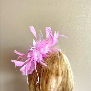 Pink Feather Fascinator